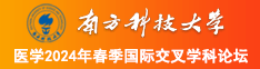 艹死你的小黑逼视频网站南方科技大学医学2024年春季国际交叉学科论坛